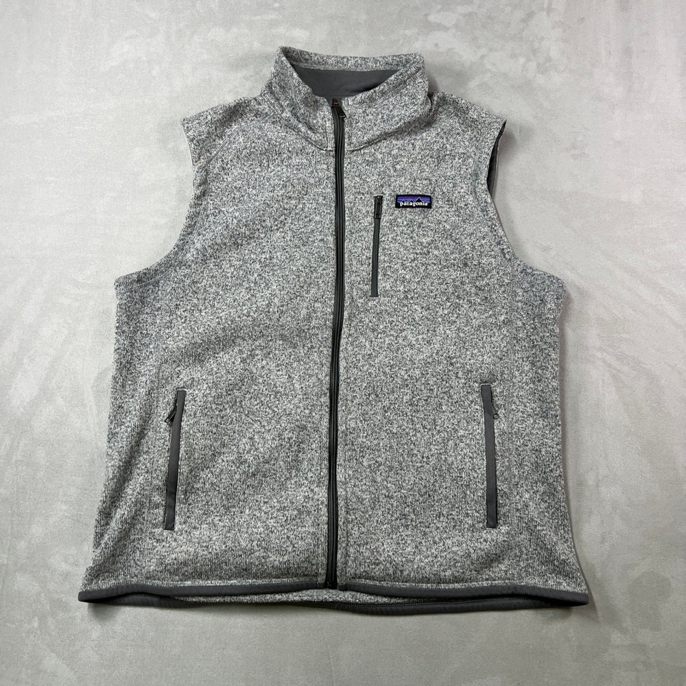 Patagonia Better Sweater Vest Mens Large Gray Full Zip Fleece 25881